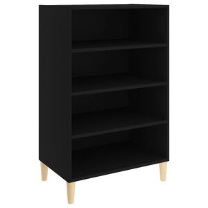 vidaXL Sideboard | Black | Engineered wood, solid eucalyptus wood | Medium