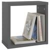vidaXL Wall Cube Shelves 2 pcs Grey 30x15x30 cm