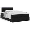 vidaXL Ottoman Bed with Mattress Black King Single Velvet