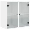 vidaXL Wall Cabinet with Glass Doors White 68x37x68,5 cm