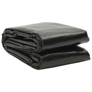 vidaXL Pool Cover | Black | Thick PE film with air chambers | 10 x 5 m