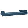 vidaXL Sofa Bed with Cushions Black Velvet