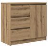 vidaXL Sideboard with Drawer Artisan Oak 71x35x65 cm Engineered Wood