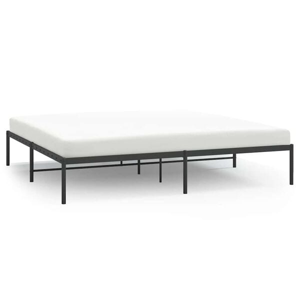 vidaXL Metal Bed Frame without Mattress Black 183x213cm