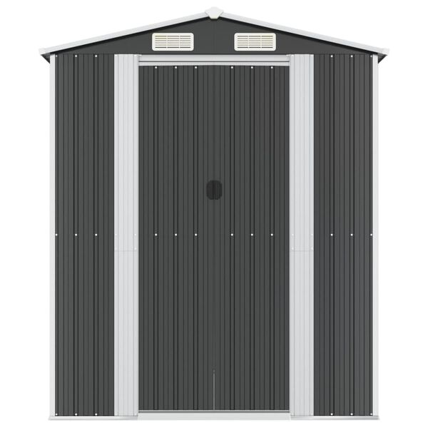 vidaXL Garden Shed Anthracite 192x855x223 cm Galvanised Steel