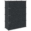 vidaXL Modular Cabinet 9 Compartments 109x36.5x143 cm Black and White