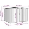 vidaXL Garden Storage Shed Grey Metal 257x205x178 cm