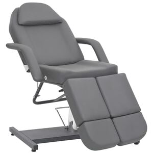 vidaXL Beauty Treatment Chair Faux Leather Grey 180x62x78 cm
