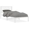 vidaXL Metal Bed Frame without Mattress with Headboard White 90x190cm