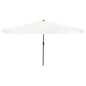 vidaXL Garden Parasol White and Black 395 x 395 x 245 cm