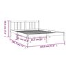 vidaXL Bed Frame without Mattress Grey Solid Wood 135x190 cm Double Double