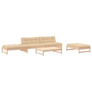 vidaXL 5 Piece Garden Lounge Set with Cushions Solid Wood