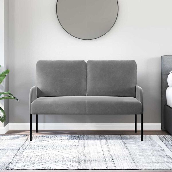 vidaXL Sofas with Cushion 110cm Dark Grey Plywood