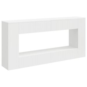 vidaXL Console Table Striped White 155 x 29 x 74 cm Engineered Wood
