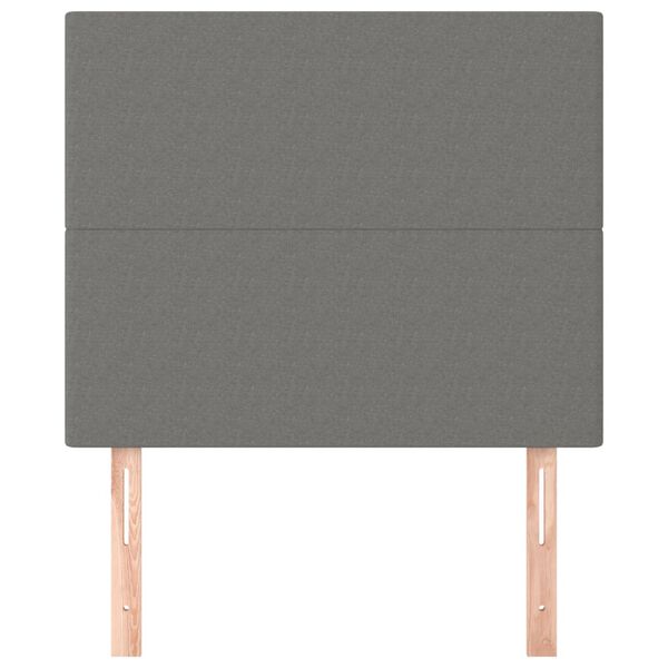 vidaXL Headboard Dark Grey 80x5x118/128 cm Fabric