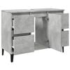 vidaXL Sink Cabinet Concrete Grey 80x33x60 cm Engineered Wood