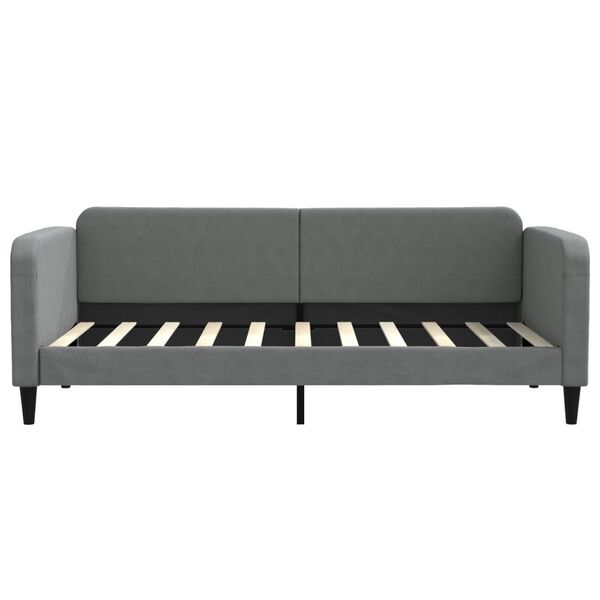vidaXL Day Bed without Mattress Dark Grey 90x190 cm Fabric
