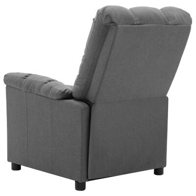 vidaXL Electric Massage Chair Light Grey Fabric