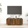 vidaXL TV Cabinet Smoked Oak 100x35x40 cm Engineered Wood