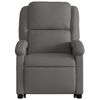vidaXL Stand up Massage Recliner Chair Grey Real Leather