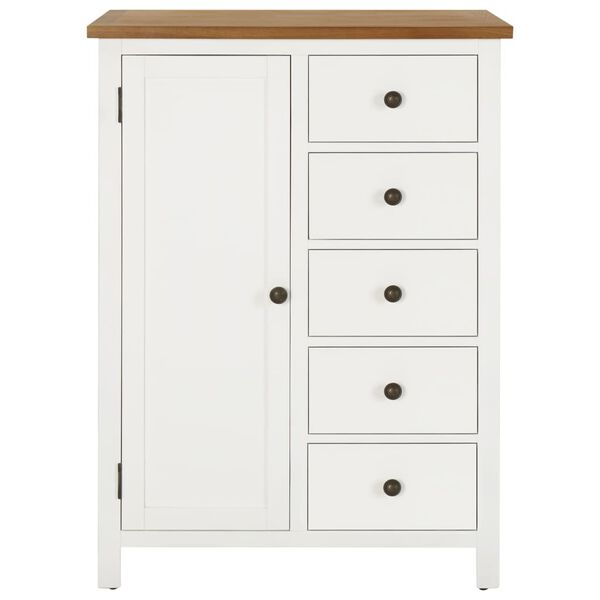 vidaXL Wardrobe 76x52x105 cm Solid Oak Wood