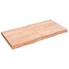 vidaXL Bathroom Countertop Light Brown 120x60x(2-6)cm Treated Solid Wood