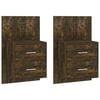 vidaXL Wall-mounted Bedside Cabinets 2 pcs Smoked Oak