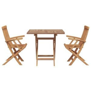 vidaXL Garden Dining Set 3 pcs Brown Solid Acacia Wood
