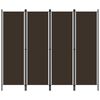 vidaXL 4-Panel Room Divider Brown 200x180 cm