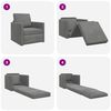vidaXL Sofa Bed 60cm Dark Grey Velvet
