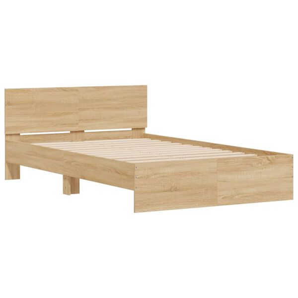 vidaXL Bed Frame without Mattress Sonoma Oak 135x190 cm Double