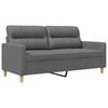 vidaXL 2-Seater Sofa Dark Grey 140 cm Fabric