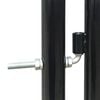 vidaXL Black Single Door Fence Gate 100x150 cm