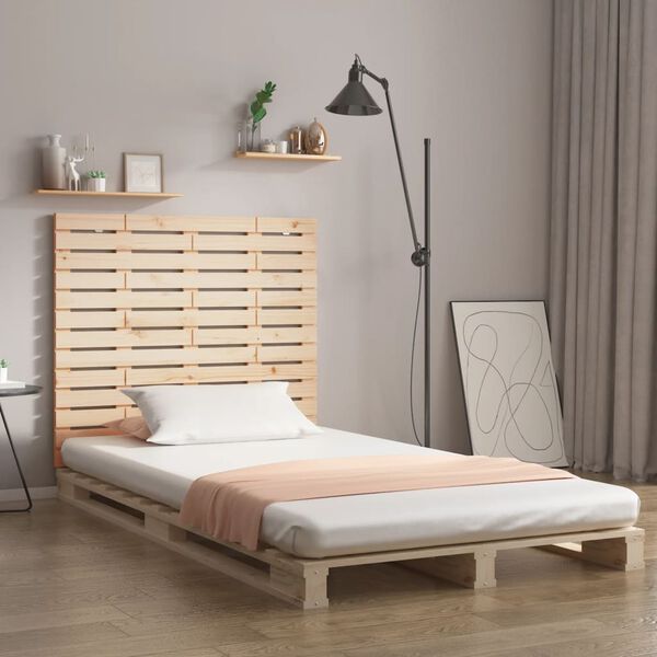 vidaXL Wall Headboard 96x3x91.5 cm Solid Wood Pine