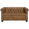 vidaXL Chesterfield 2-Seater and 3-Seater Sofa Set Brown