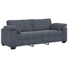 vidaXL 3 Piece Sofa Set with Cushions Dark Grey Velvet