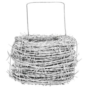 vidaXL Barbed Wire Silver 100 m Hot-dip Galvanised Steel