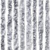 vidaXL Insect Curtain White and Grey 100x220 cm Chenille
