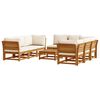 vidaXL 9 Piece Garden Lounge Set with Cushions Solid Wood Acacia