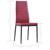 vidaXL Seven Piece Dining Set Wine Red
