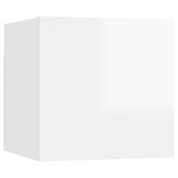 vidaXL Bedside Cabinet High Gloss White 30.5x30x30 cm Engineered Wood