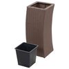 vidaXL Garden Raised Beds 3 pcs Poly Rattan Brown