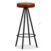vidaXL Bar Set 7 Pieces Solid Wood Acacia. Genuine Leather & Canvas