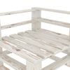 vidaXL Garden Pallet Sofa White 3-Seater Wood