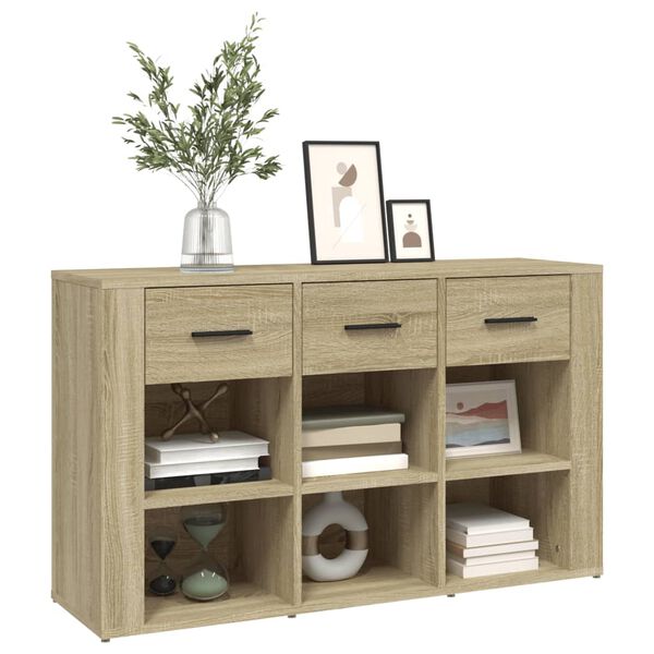 vidaXL Sideboard Sonoma Oak 100x30x59.5 cm Engineered Wood