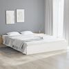 vidaXL Bed Frame without Mattress White Solid Wood 150x200 cm King Size King Size