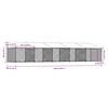 vidaXL Dog Cage with Roof and Doors Grey 10x2x2 m Galvanised Steel