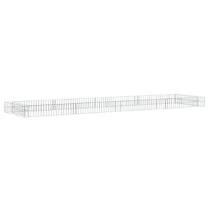 vidaXL Gabion Raised Bed Galvanised Steel 400x100x20 cm