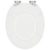 vidaXL Toilet Seats with Soft Close Lids 2 pcs MDF White