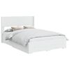 vidaXL Bed Frame with Storage and Headboard White 150 x 200 cm